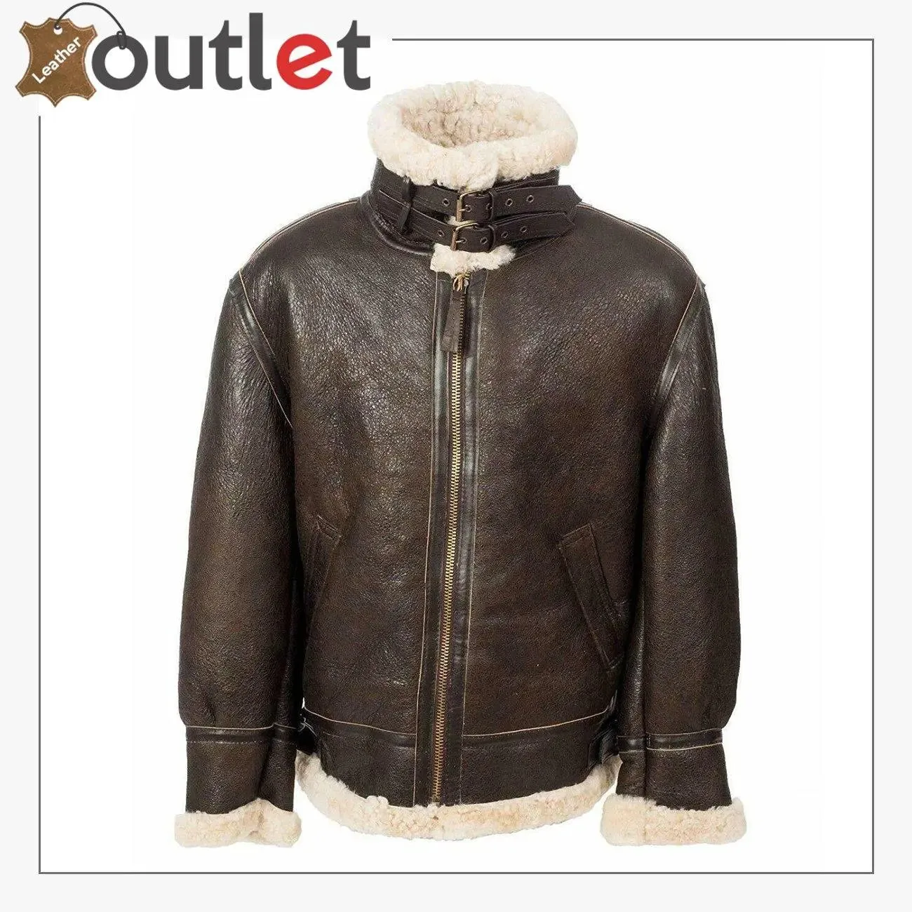 Flight B3 Aviator Bomber Leather Brown Jacket