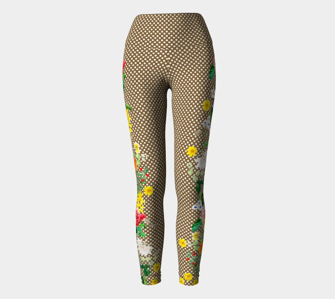 Floral Accented Yoga Leggings