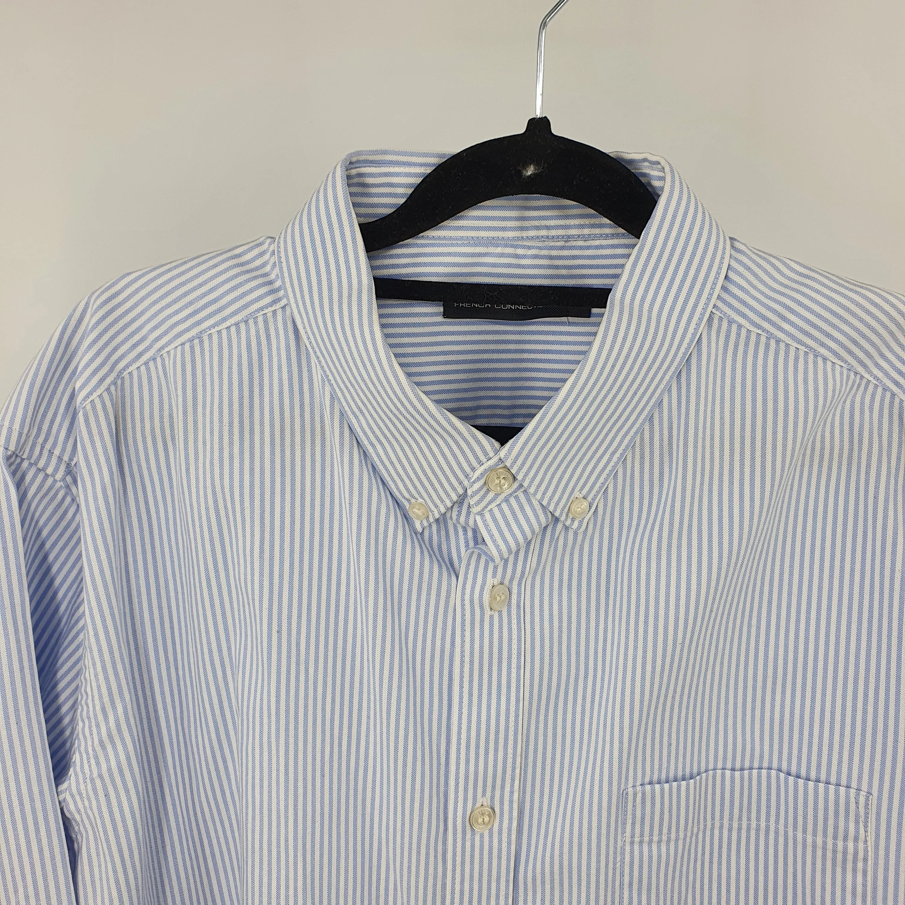 French Connection Stripe Shirt 100% Cotton XL