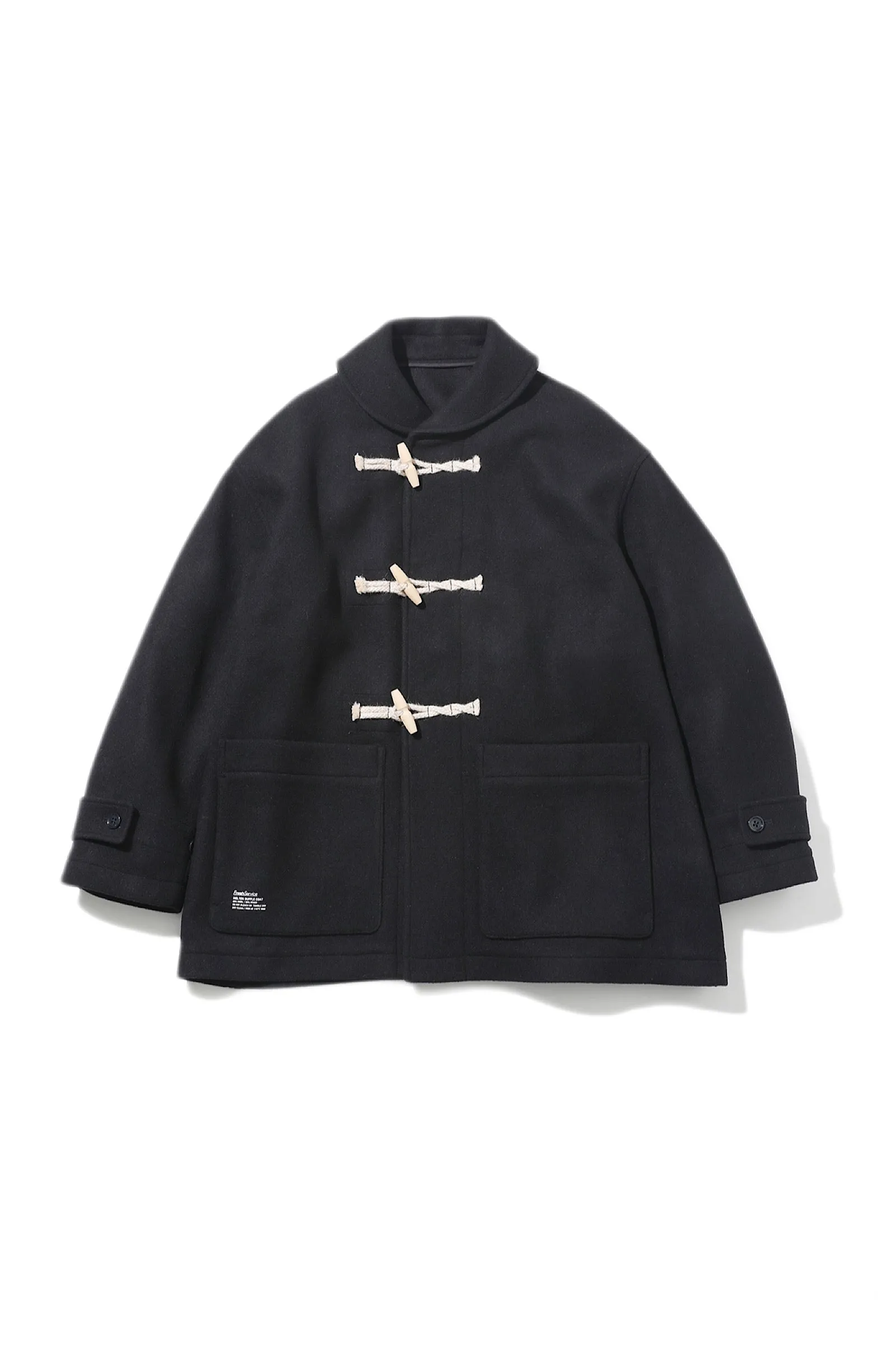 Fresh Service / MELTON DUFFLE COAT - BLACK