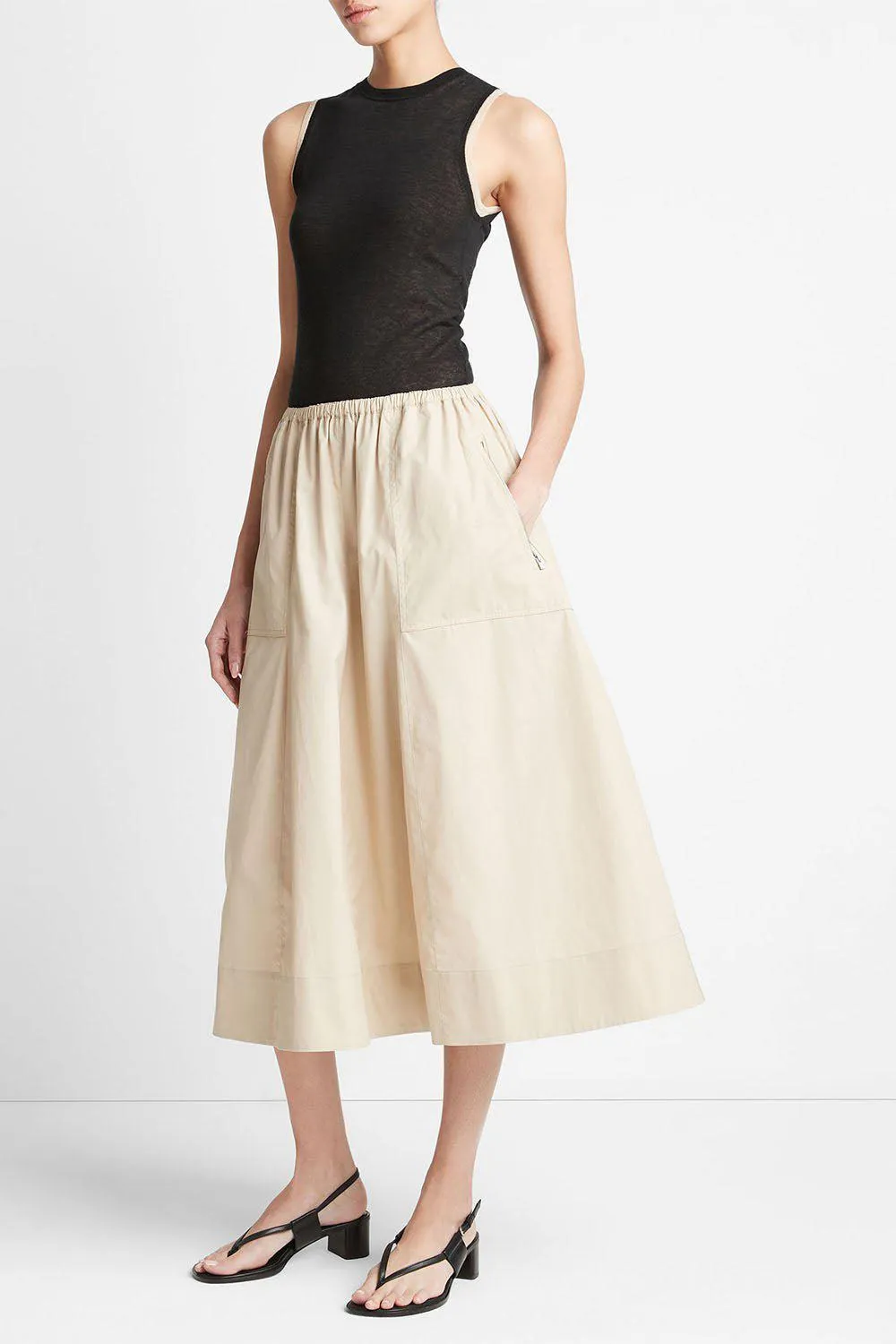 Gathered Utility Skirt