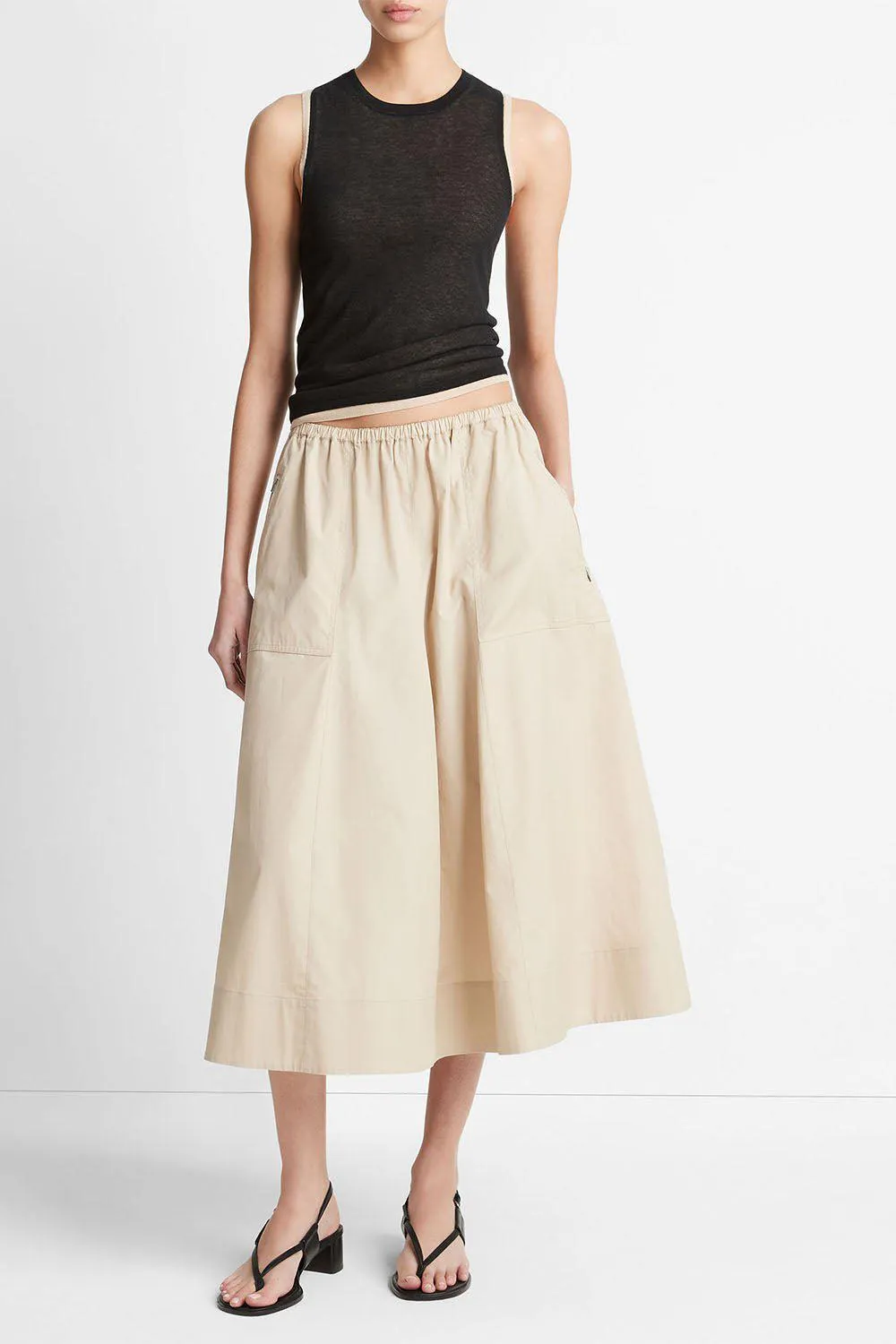 Gathered Utility Skirt