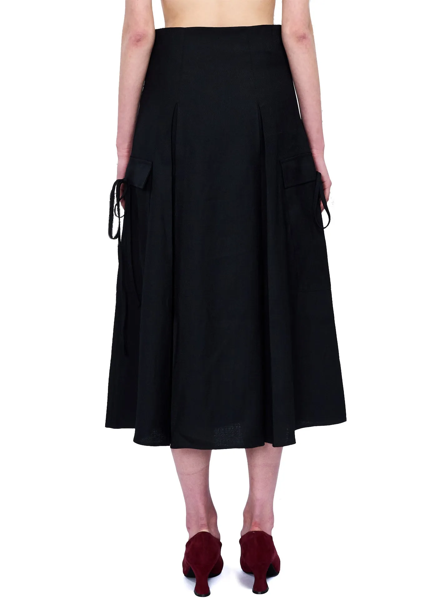 GHOSPELL Fia Pleated Midi Skirt