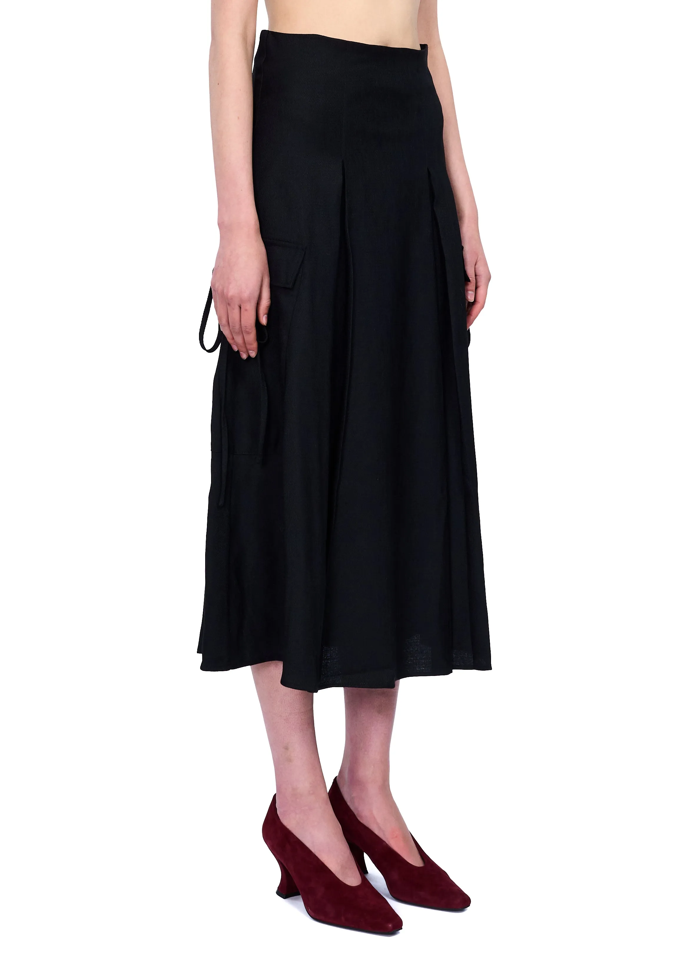 GHOSPELL Fia Pleated Midi Skirt