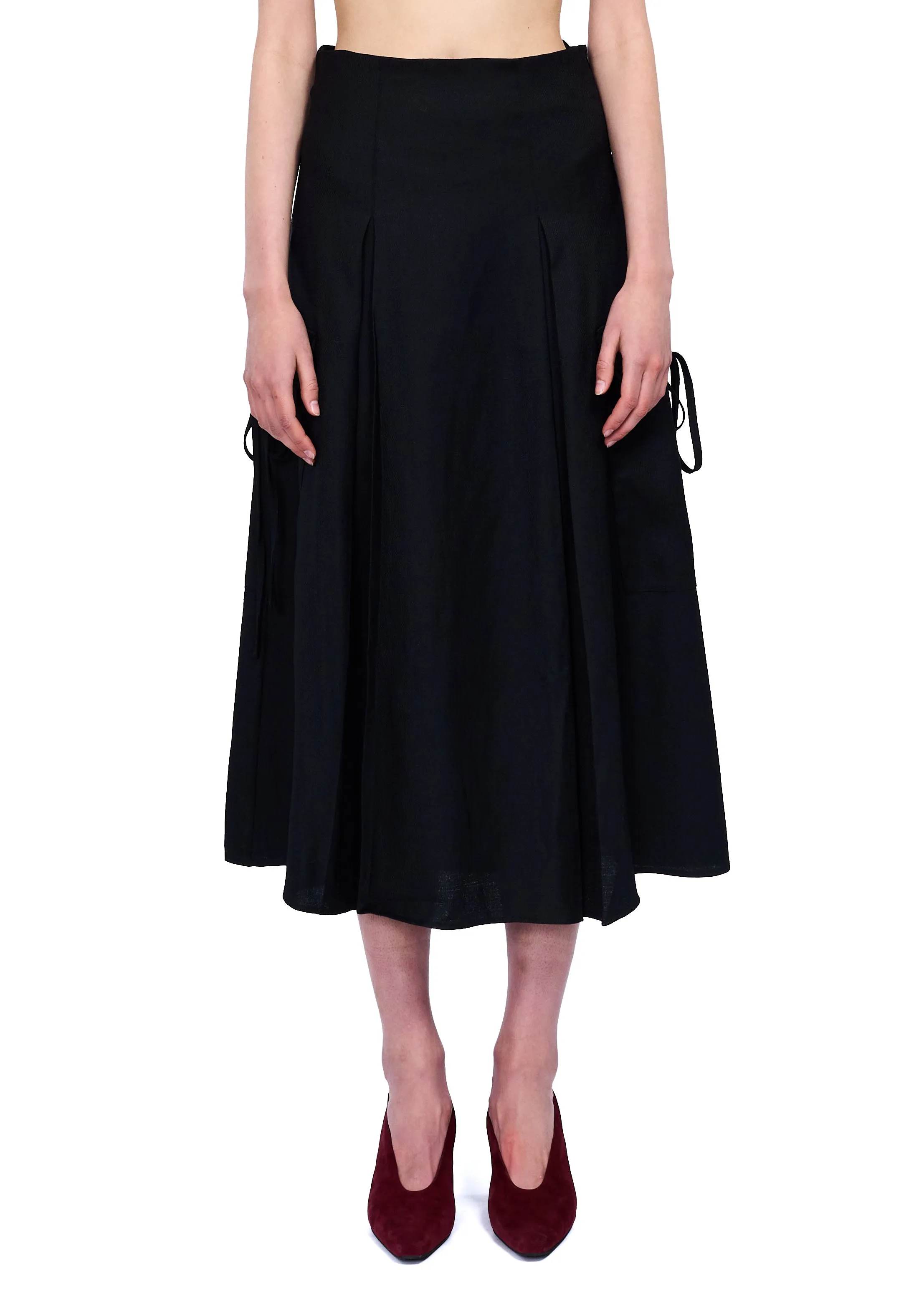 GHOSPELL Fia Pleated Midi Skirt