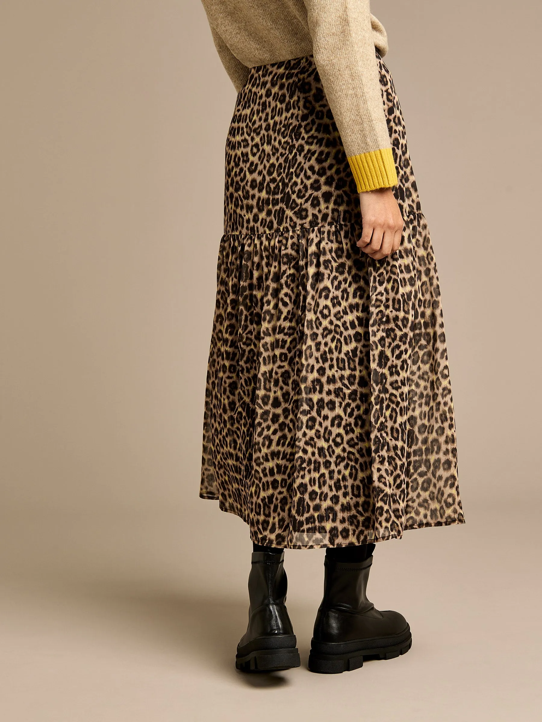 GWD Meril Leopard Print Skirt