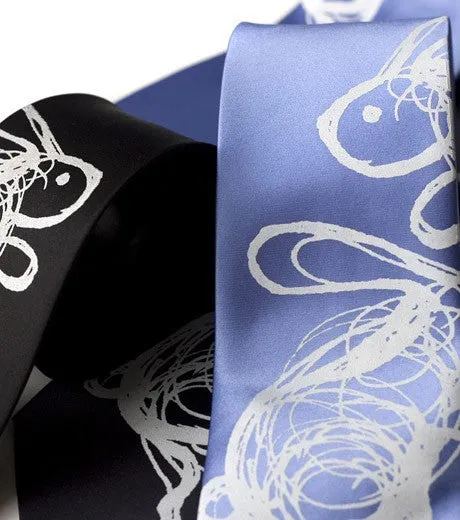 Hare Tie. Bunny Rabbit microfiber necktie