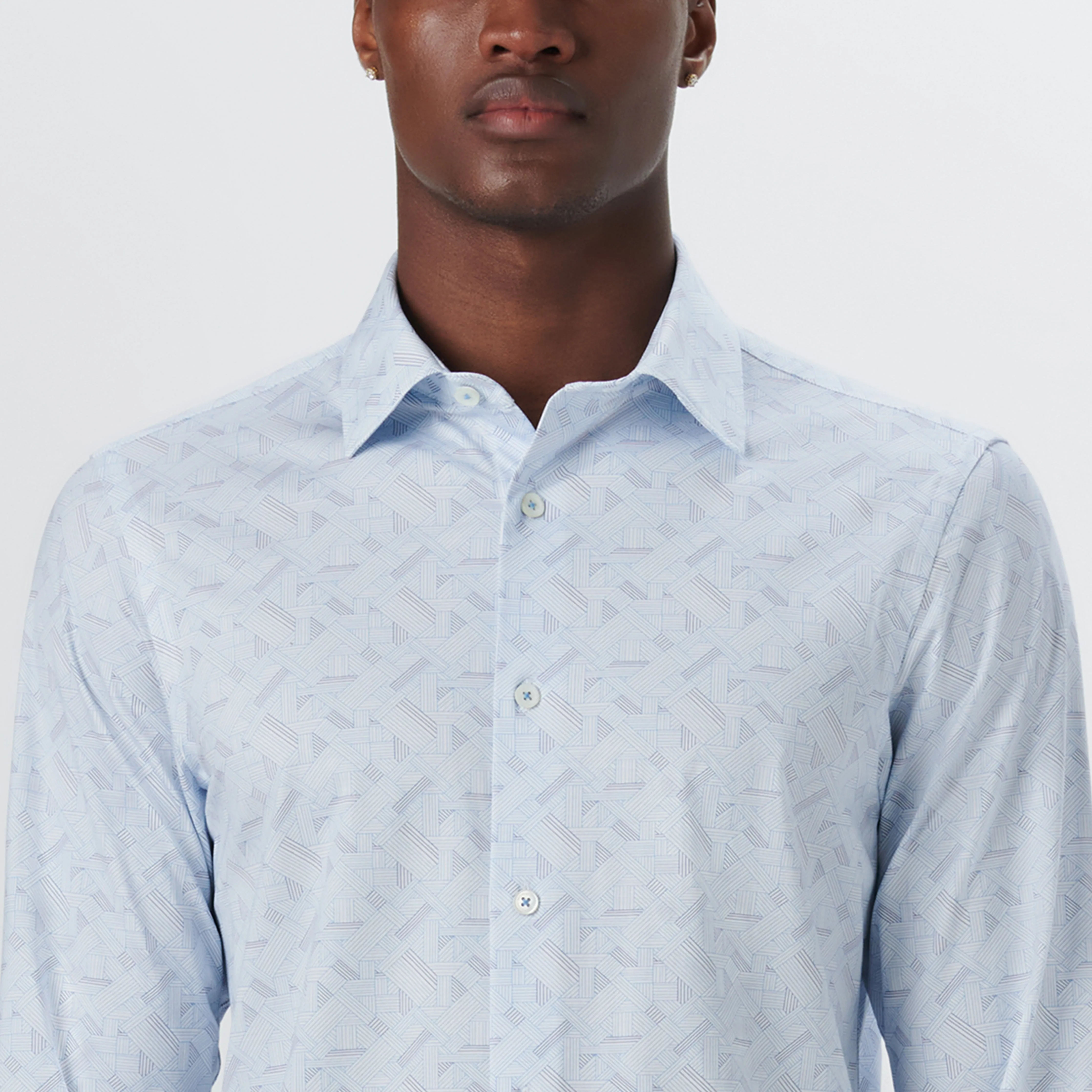 JAMES Basketweave Check OoohCotton Shirt