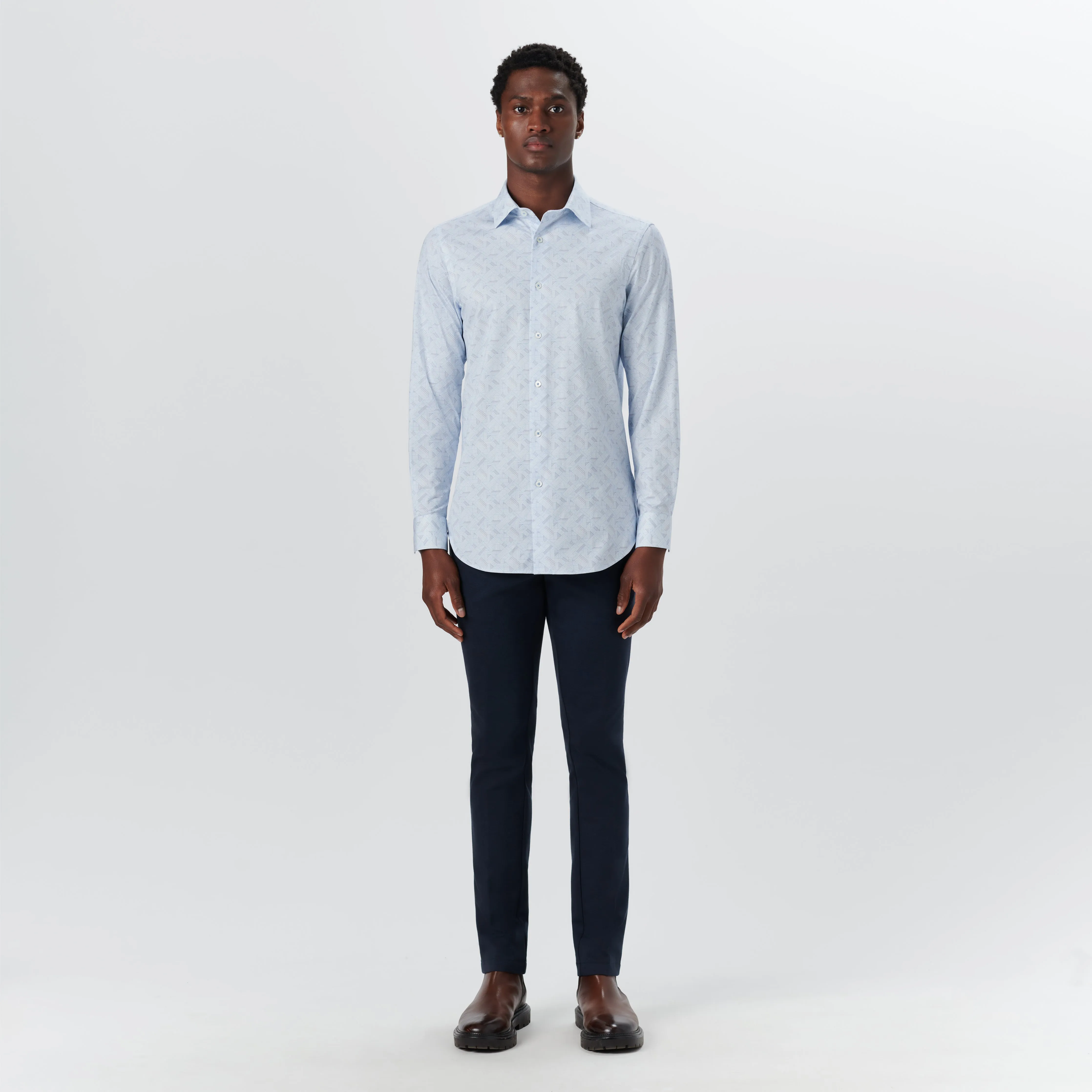 JAMES Basketweave Check OoohCotton Shirt