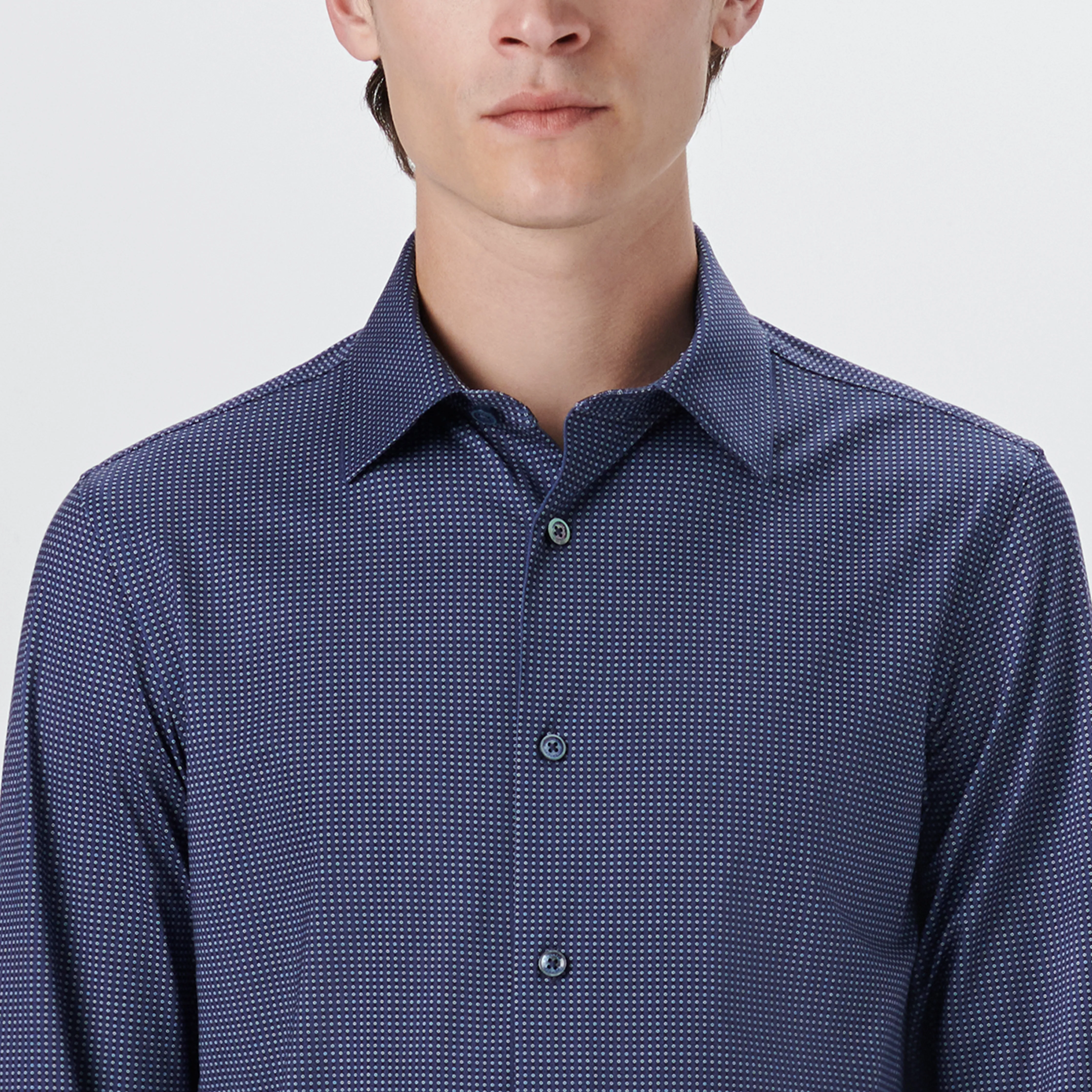 JAMES Dot and Stripe Print OoohCotton Shirt