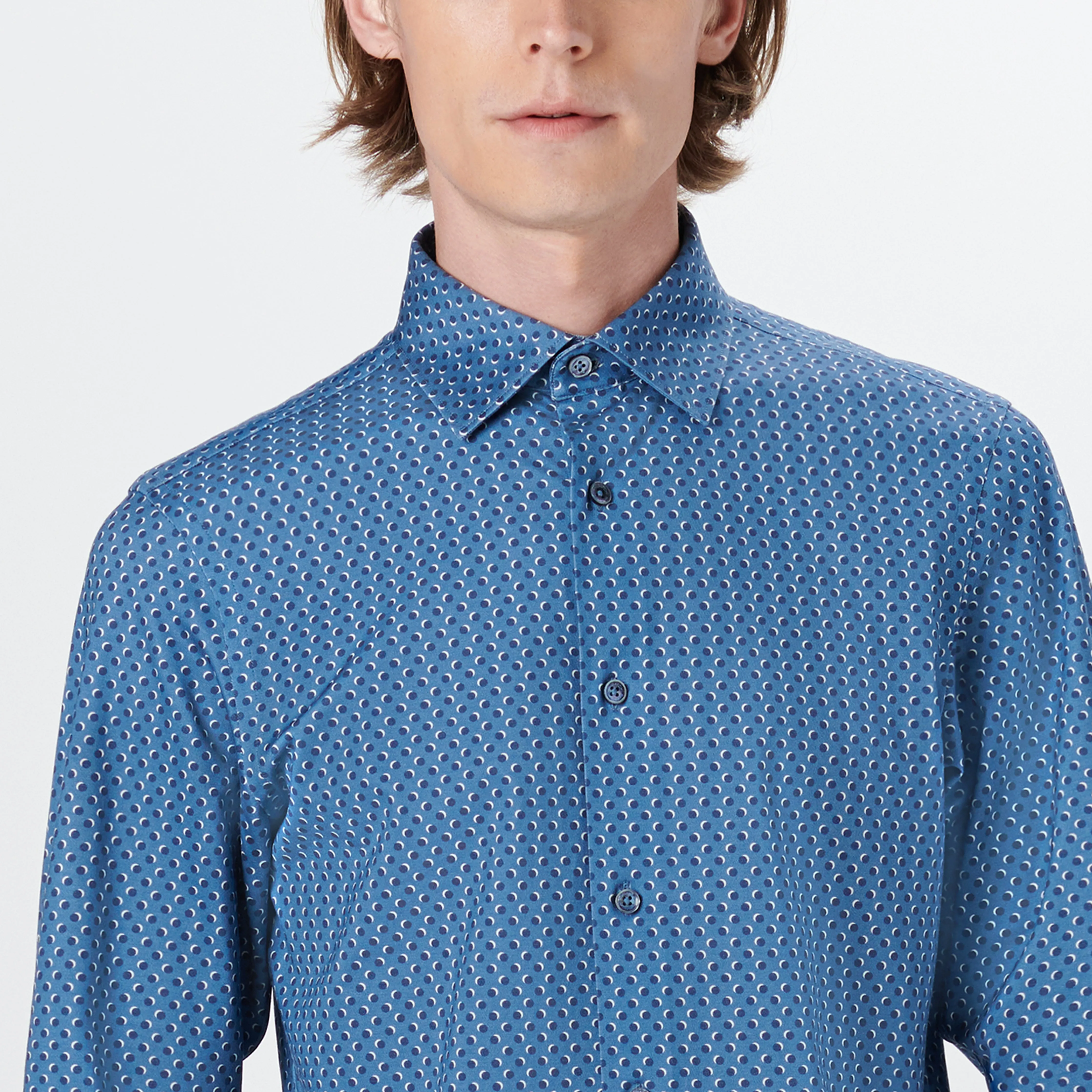 JAMES Double Dot Print OoohCotton Twill Shirt