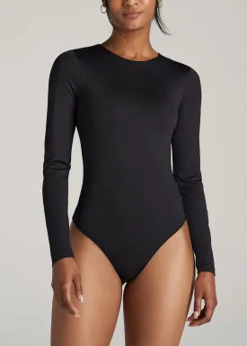 Long Sleeve Bodysuit for Tall Women in Black