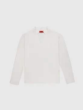 Long Sleeve Thermal Jersey in Offwhite