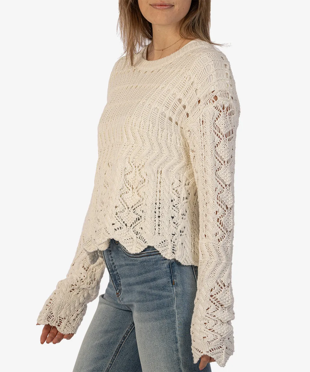 Malia Crochet Pullover Sweater