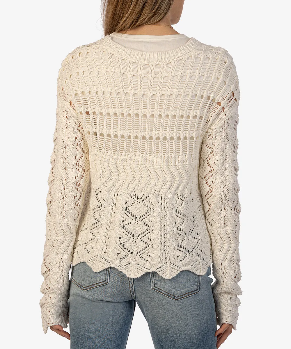 Malia Crochet Pullover Sweater