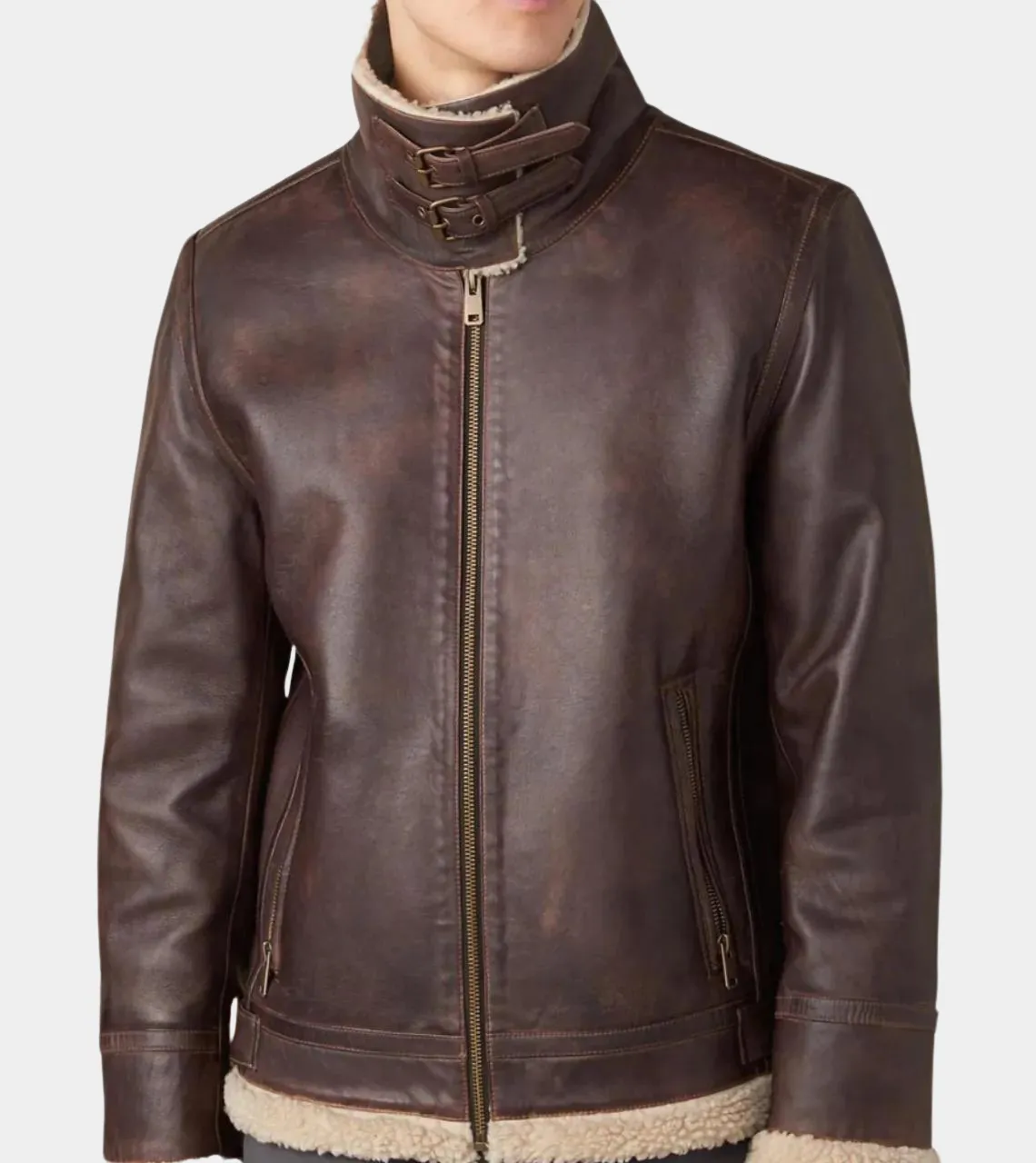 Mathew Men's Shearling Leather Jacket