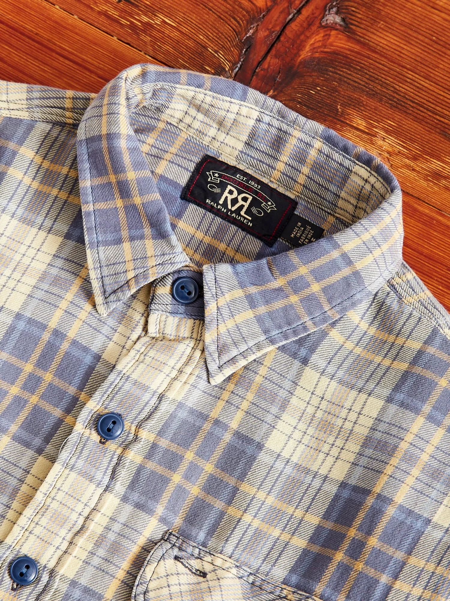 Matlock Work Shirt in Blue/Yellow