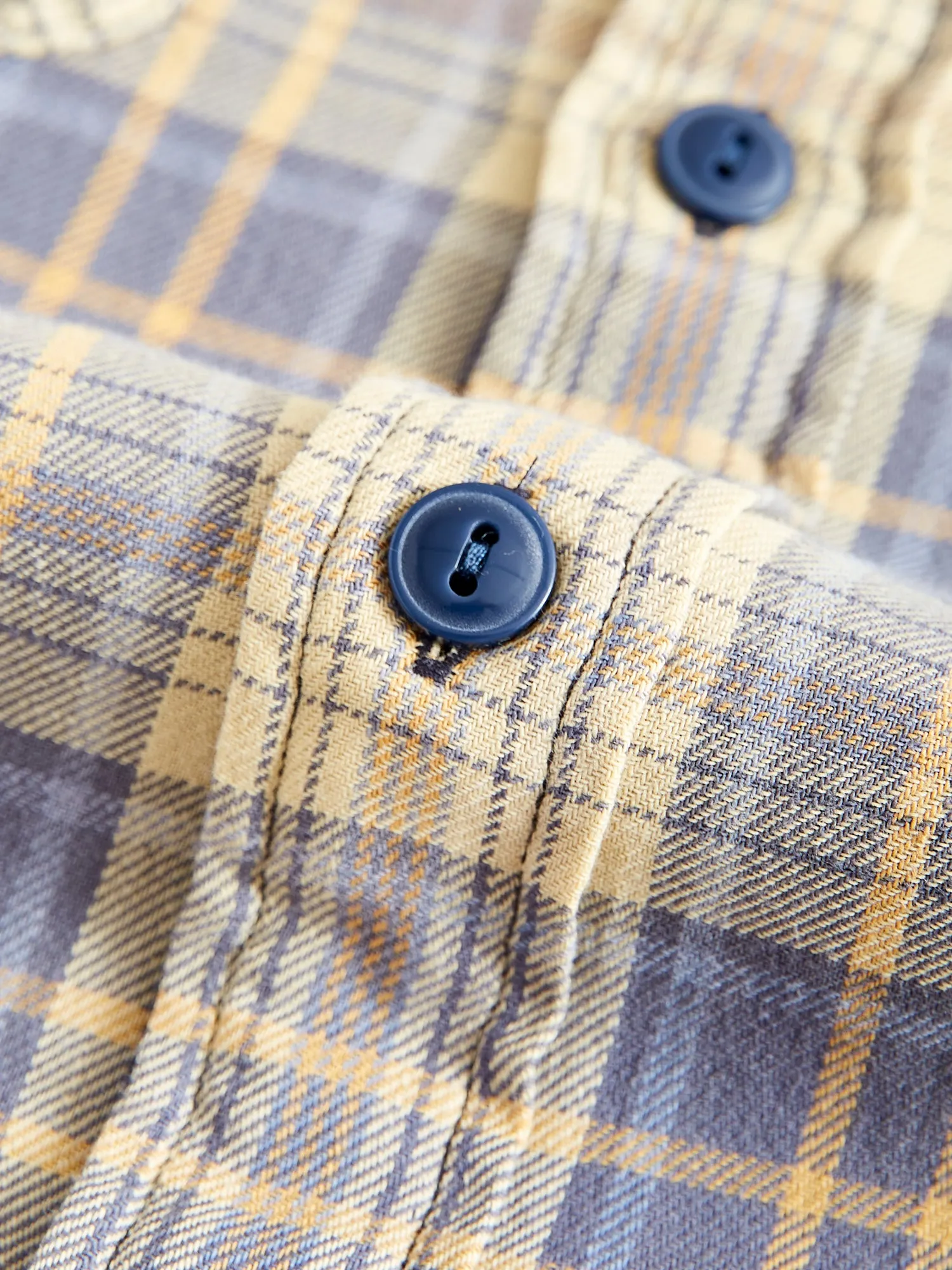 Matlock Work Shirt in Blue/Yellow