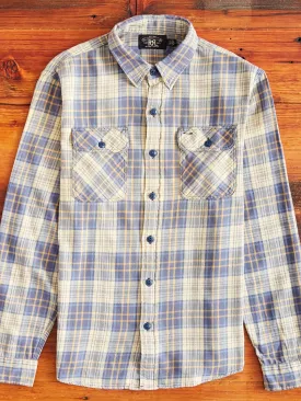 Matlock Work Shirt in Blue/Yellow