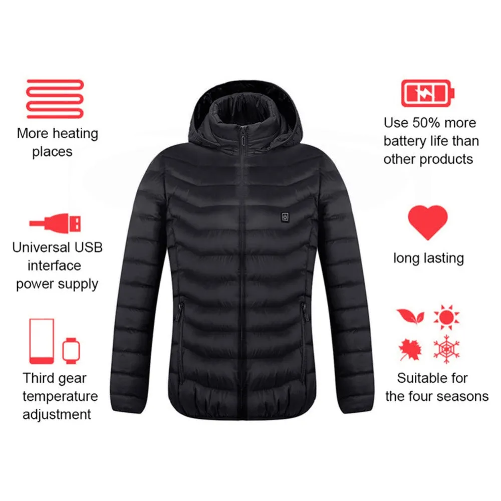 Men's Heated Jacket Coat USB Electric Jacket