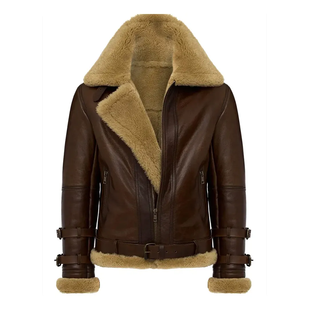 Men's RAF Douglas Faux Shearling Aviator Bomber Jacket