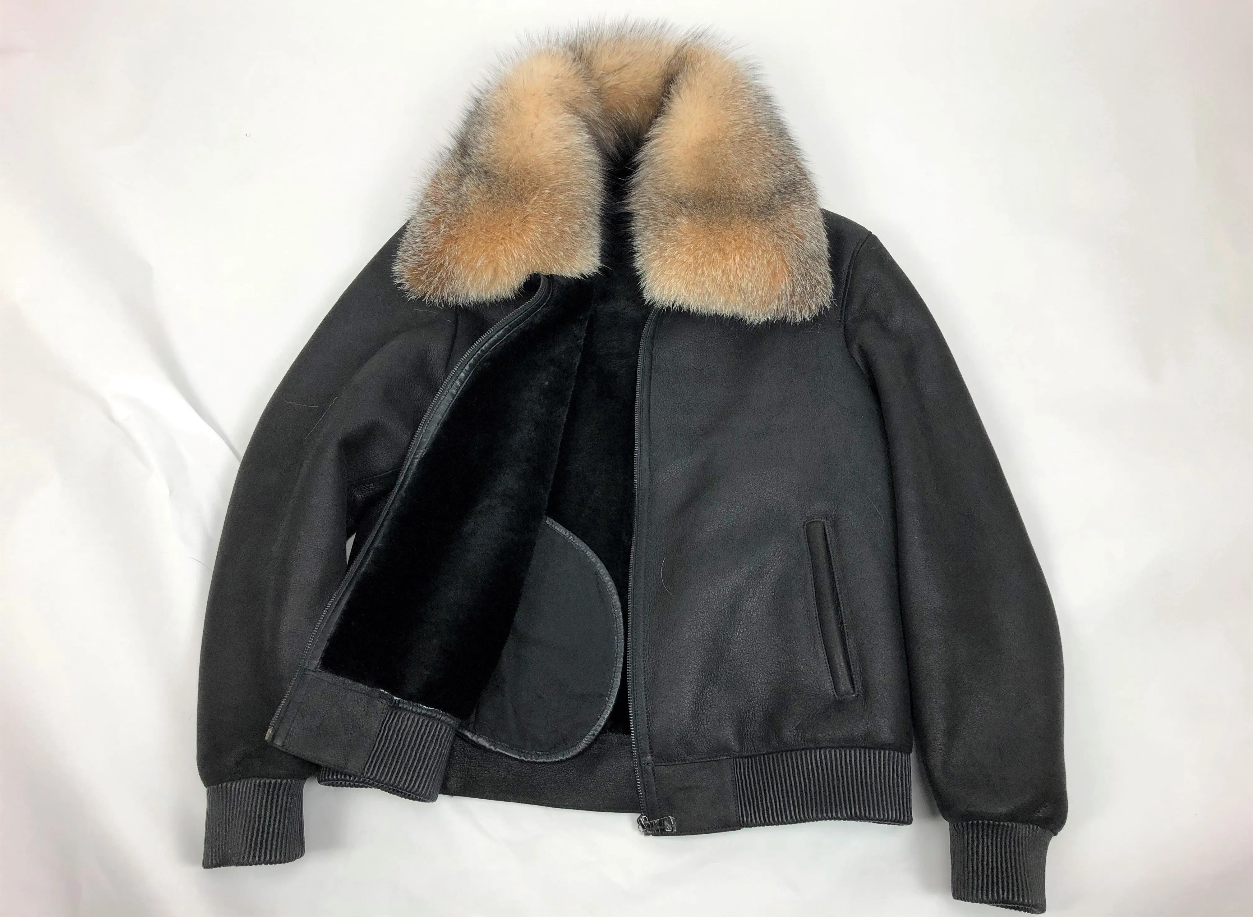 Mens Shearling Baseball Jacket