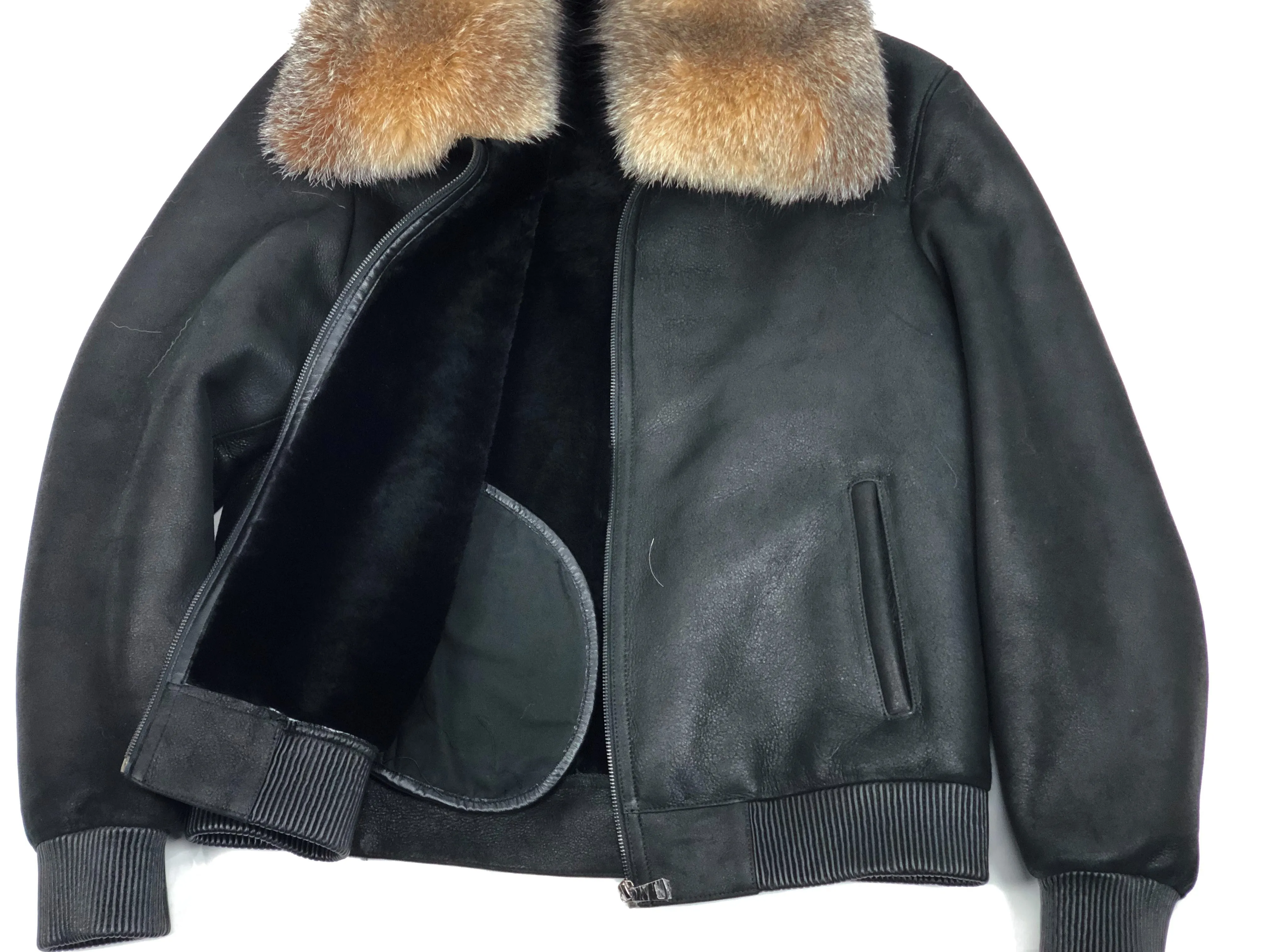 Mens Shearling Baseball Jacket