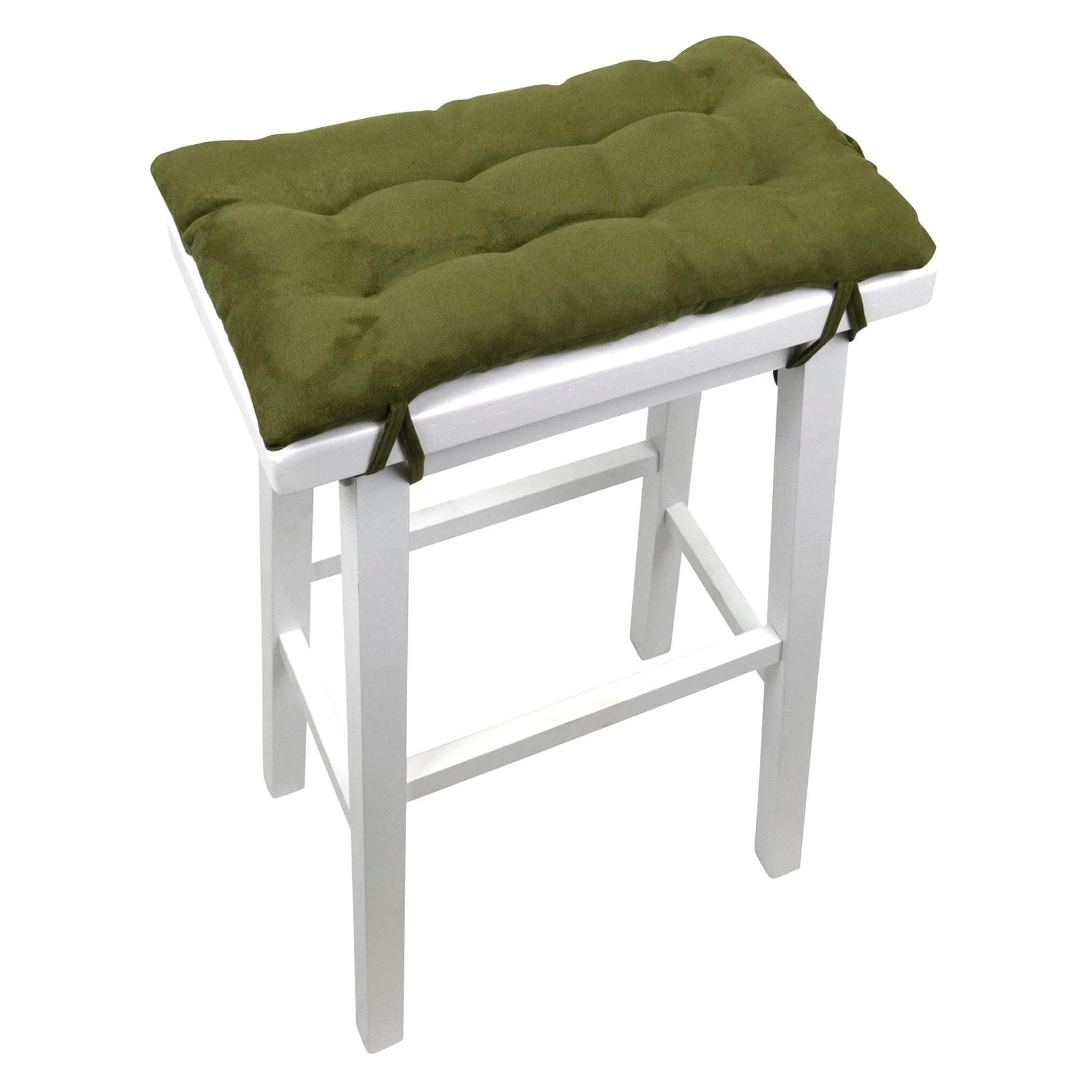 Micro-Suede Laurel Green Saddle Stool Cushions - Gaucho Stool  / Satori Seat Cushions