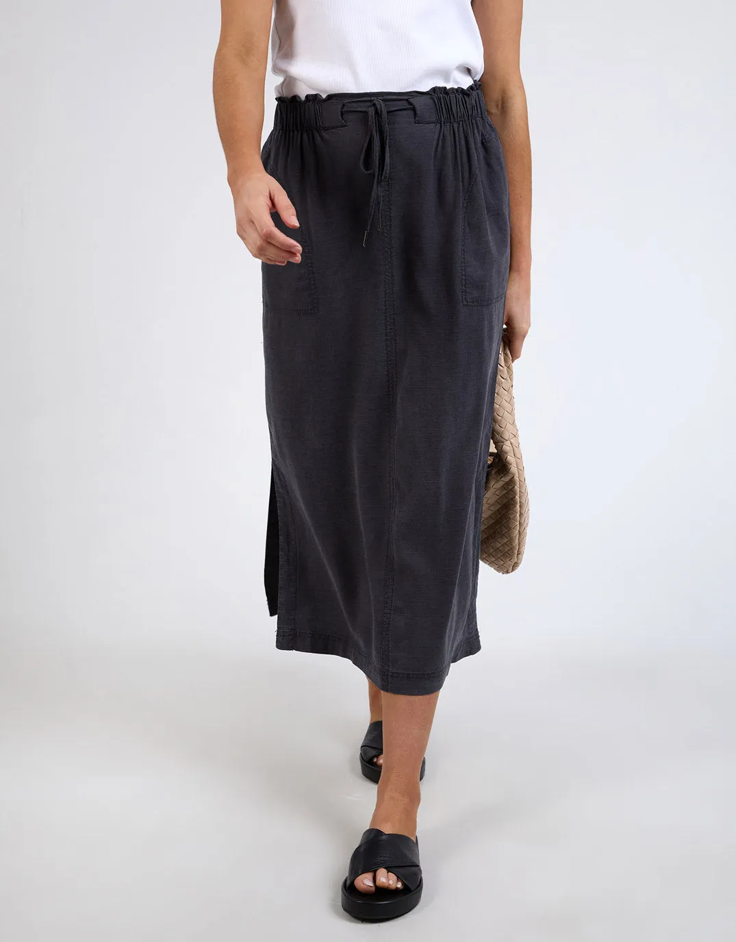 Mila Utility Skirt - Washed Black