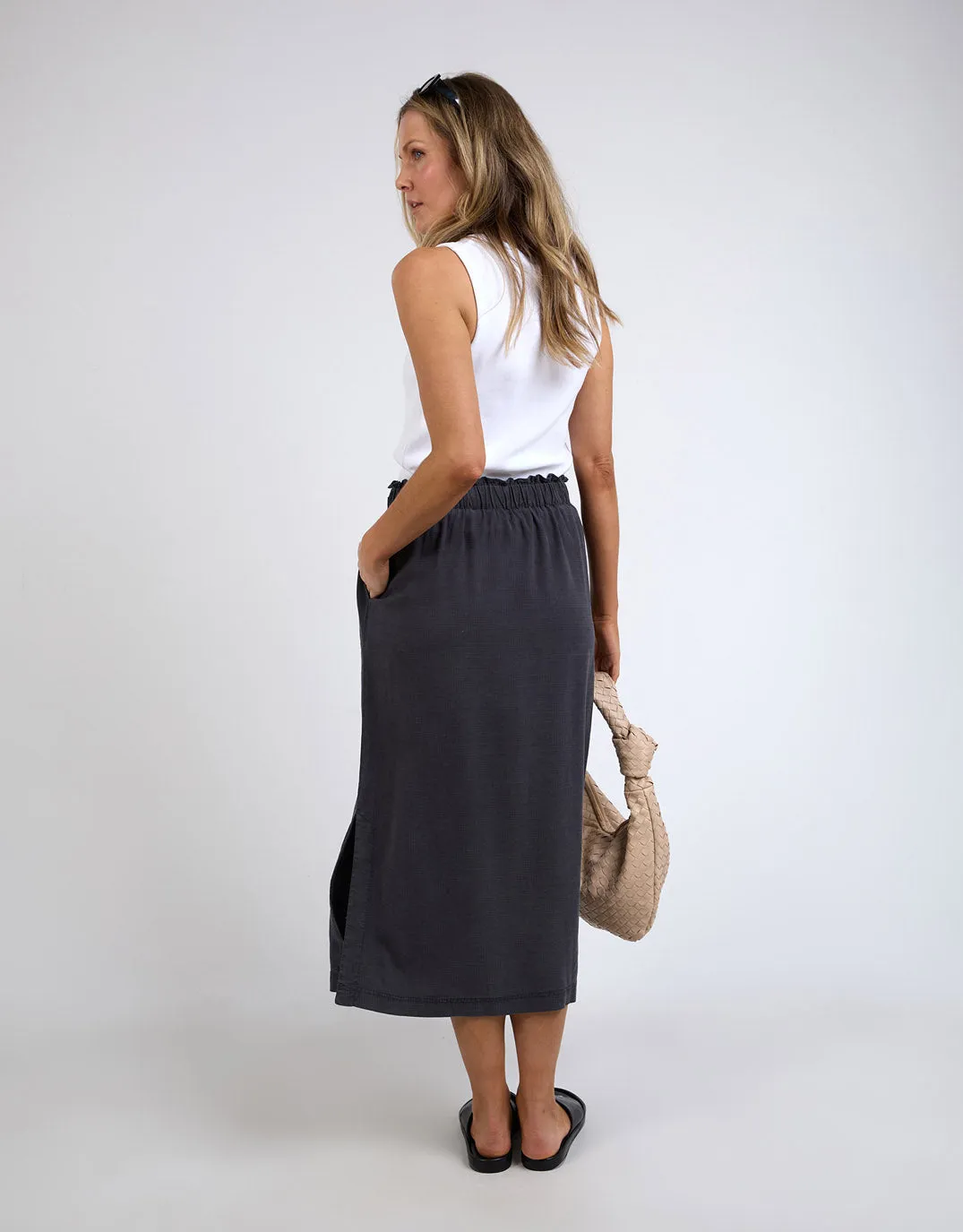 Mila Utility Skirt - Washed Black