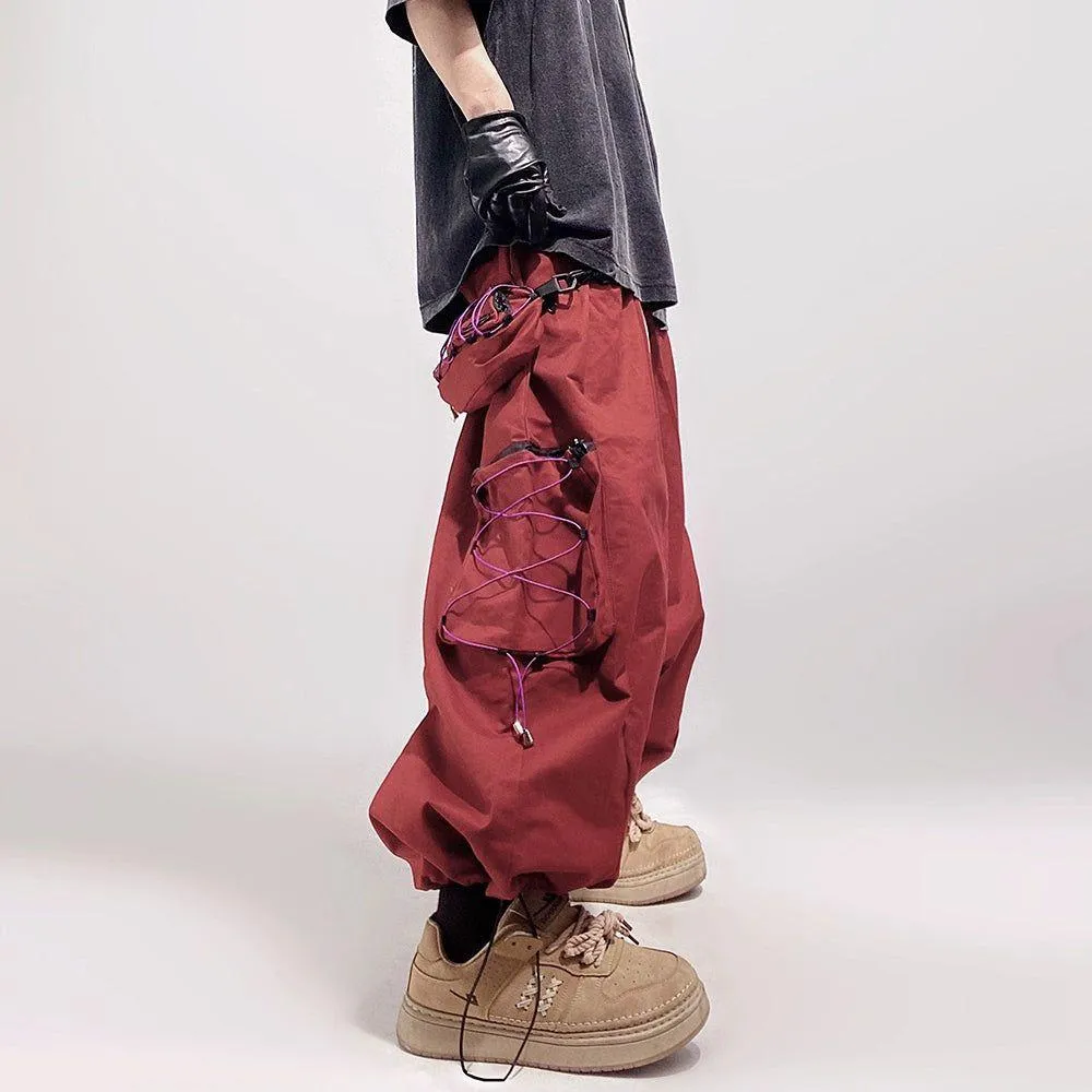 Noir Laced Cargo Pants