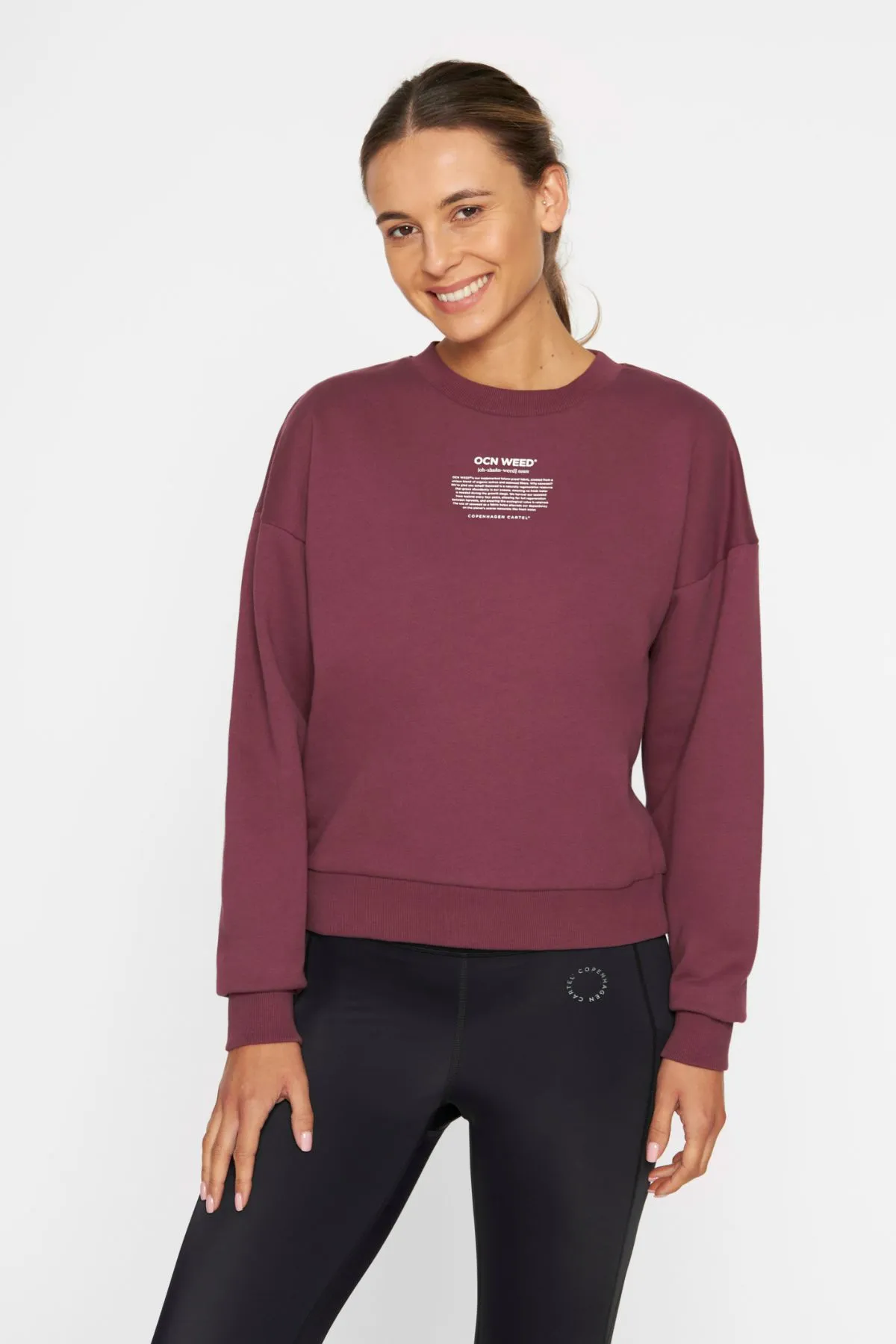 OCN WEED® Crop Sweatshirt Deep