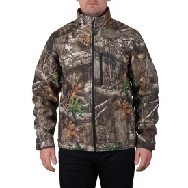 Open Box -  Milwaukee Men's X-Large M12 12V Lithium-Ion Cordless QUIETSHELL Camo Heated Jacket with (1) 3.0 Ah Battery and Charger, Camouflage