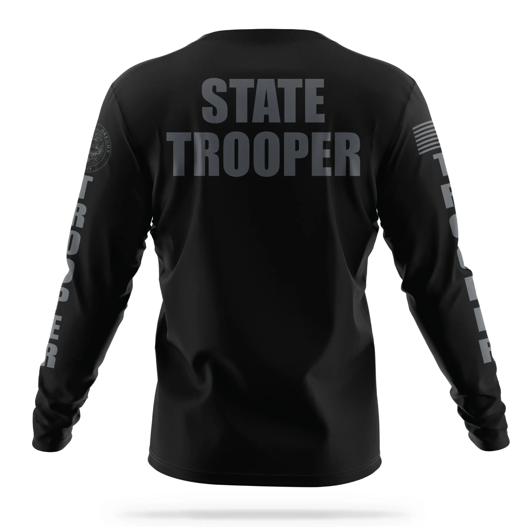 [OREGON STATE PD] TROOPER Utility Long Sleeve Shirt [BLK/GRY]