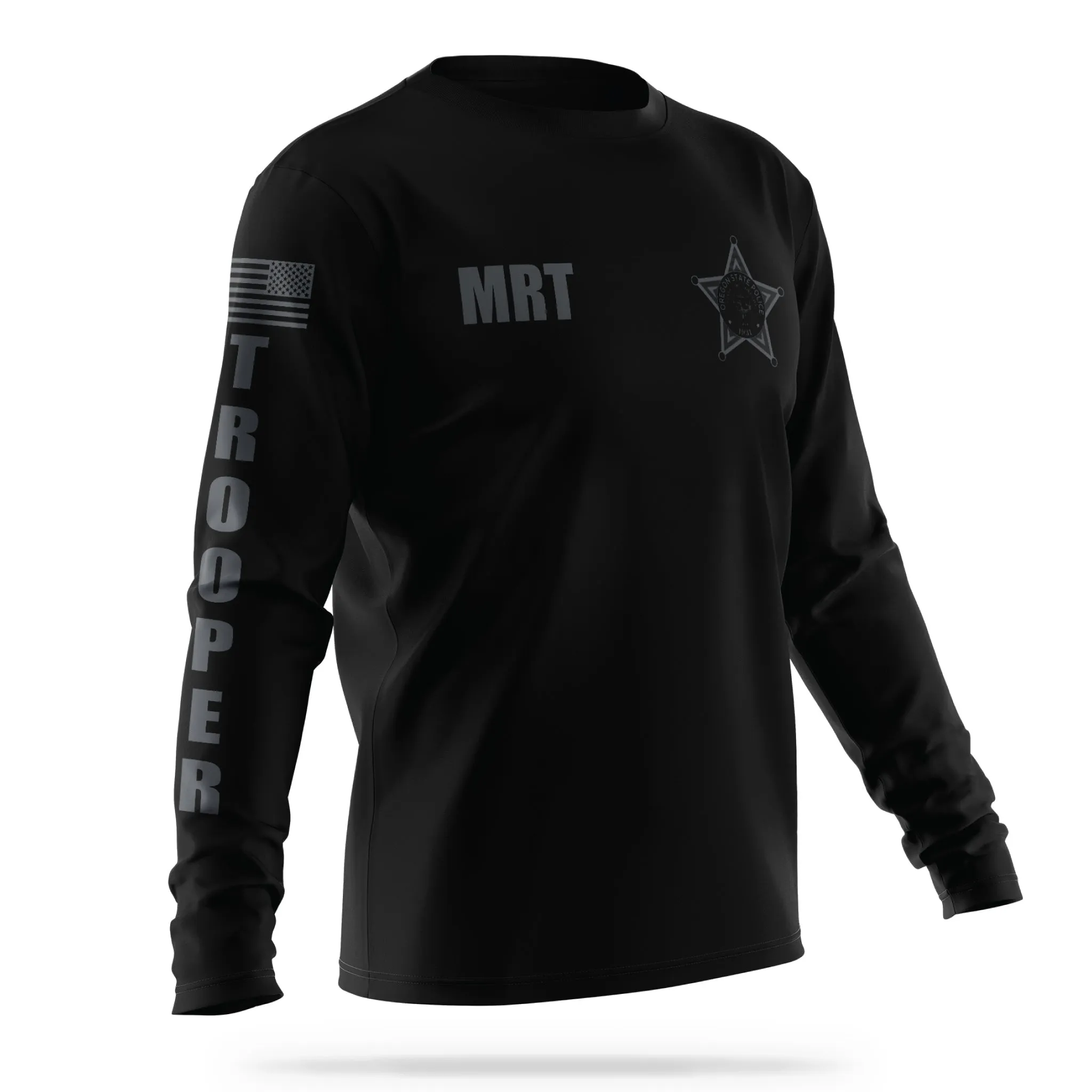 [OREGON STATE PD] TROOPER Utility Long Sleeve Shirt [BLK/GRY]