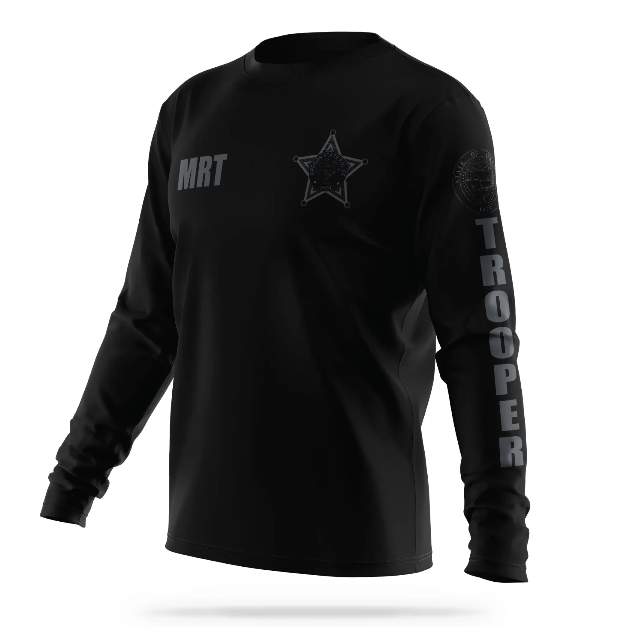 [OREGON STATE PD] TROOPER Utility Long Sleeve Shirt [BLK/GRY]