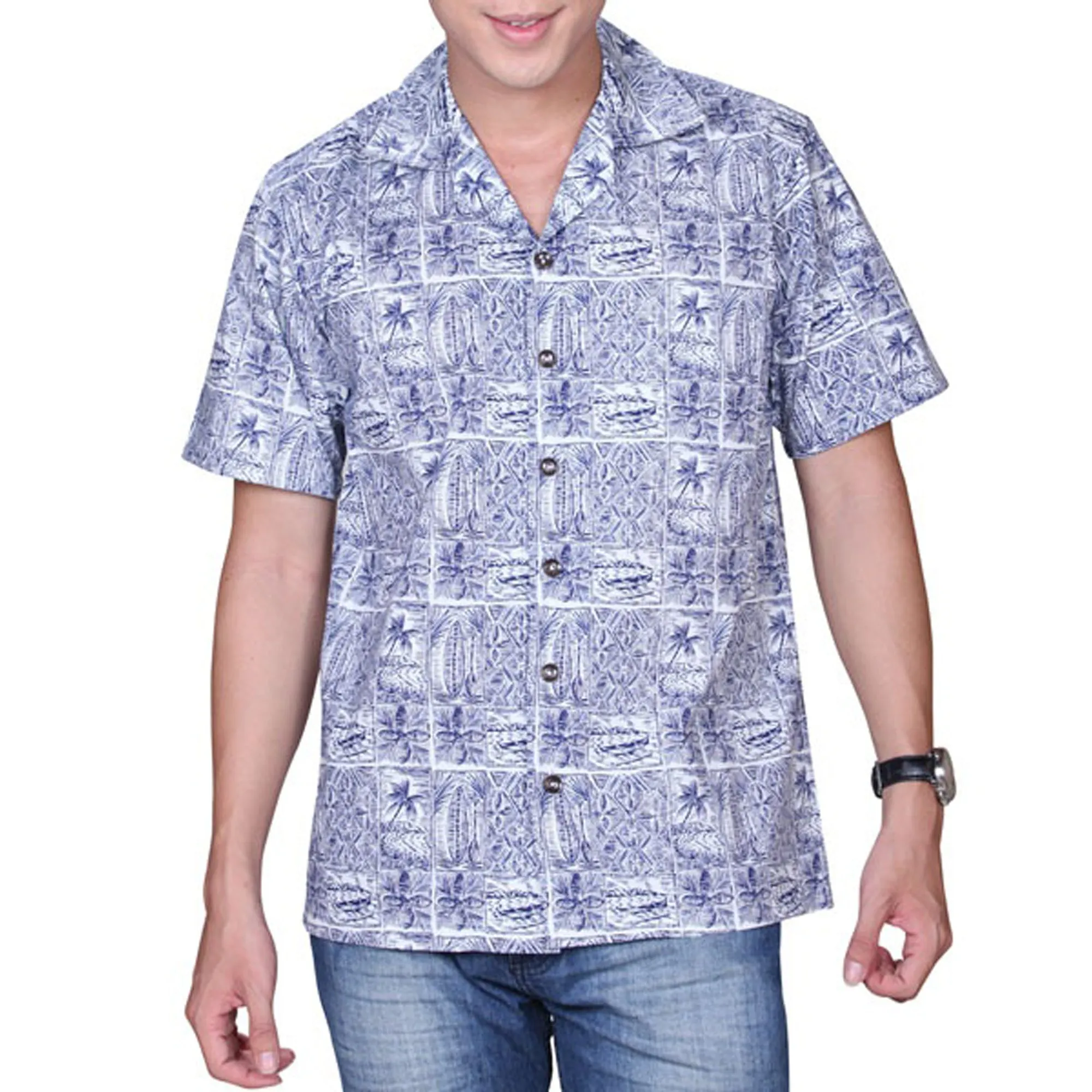 Paddle Block Men's Aloha Shirt