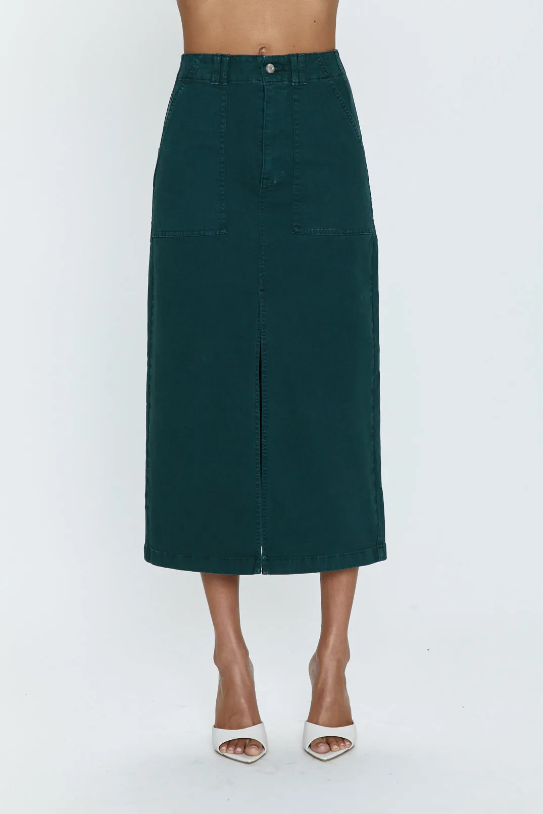 Pamela Skirt Utility Midi Skirt - Pine