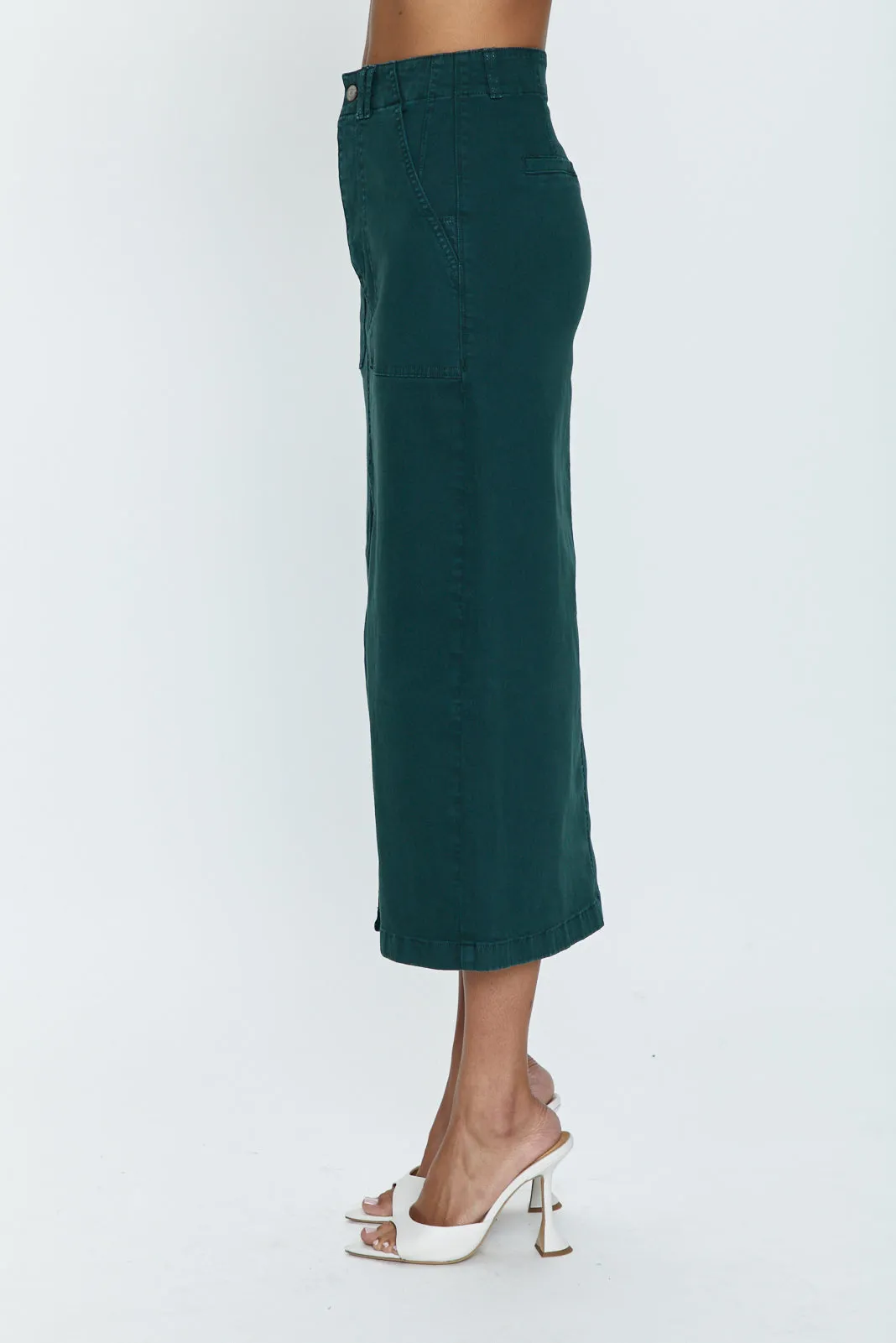 Pamela Skirt Utility Midi Skirt - Pine