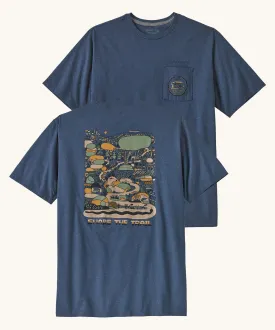 Patagonia Men's Commontrail Pocket Responsibili-Tee - Utility Blue