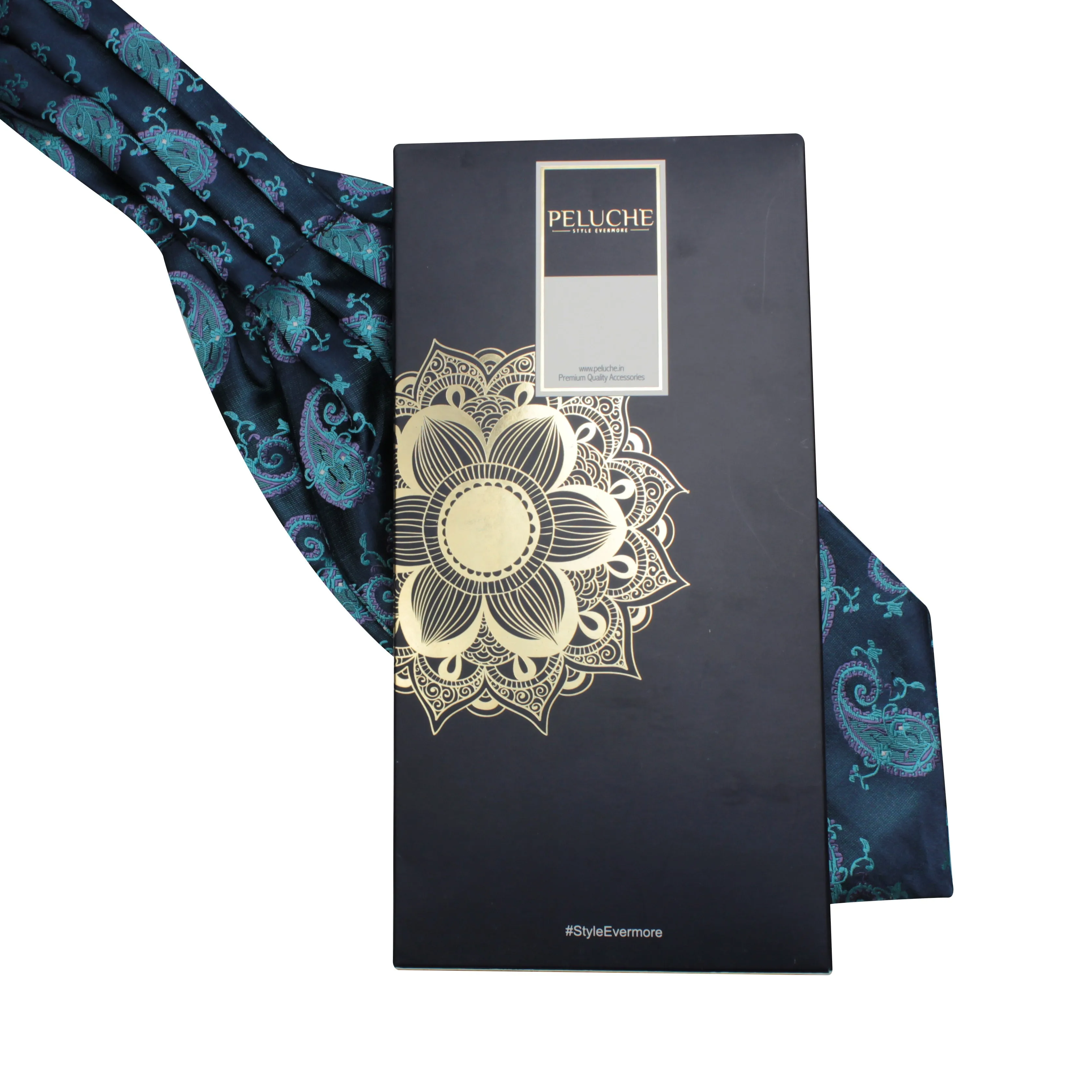 Peluche Paisley Dazzle Blue Cravat