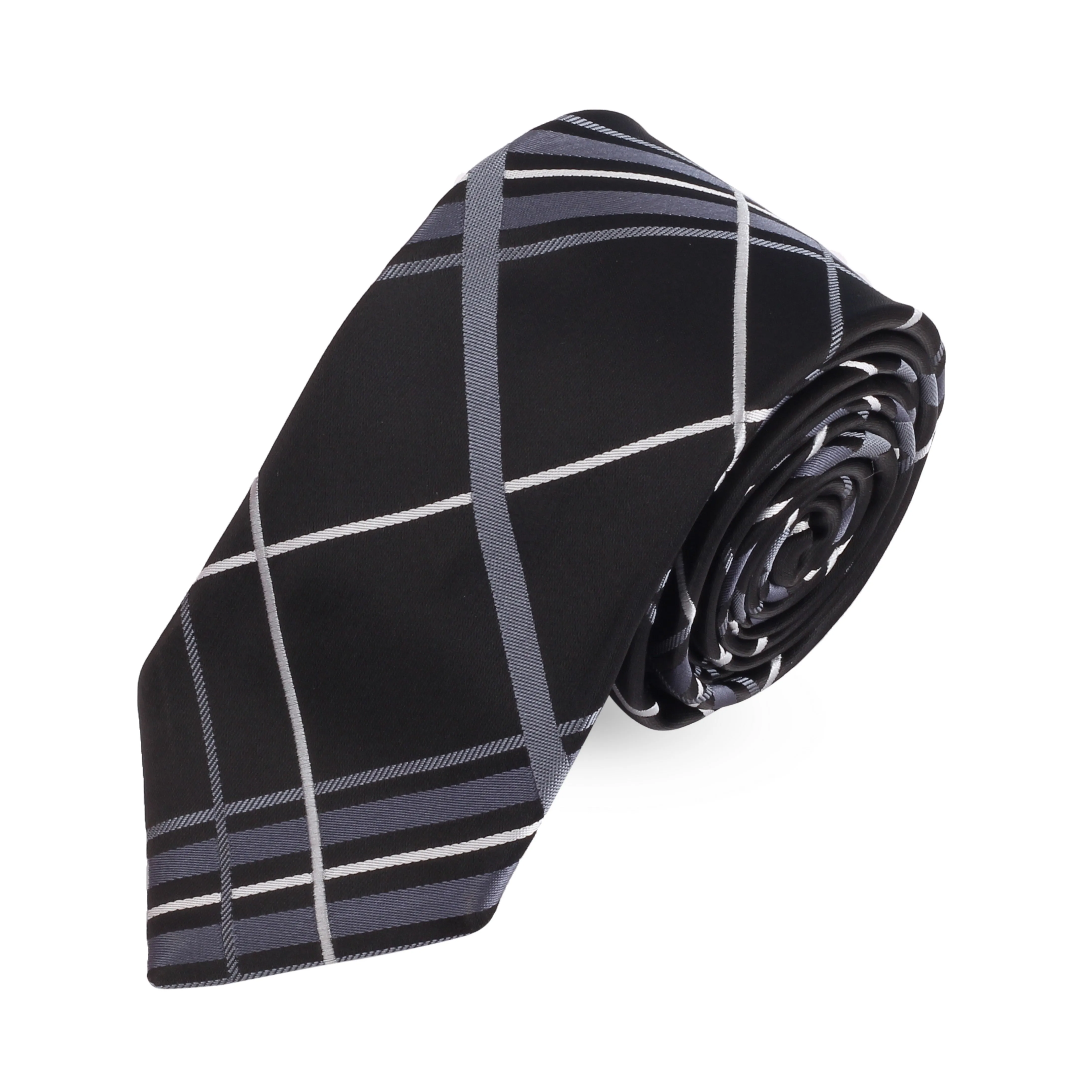 Peluche Refined Check Microfiber Necktie For Men