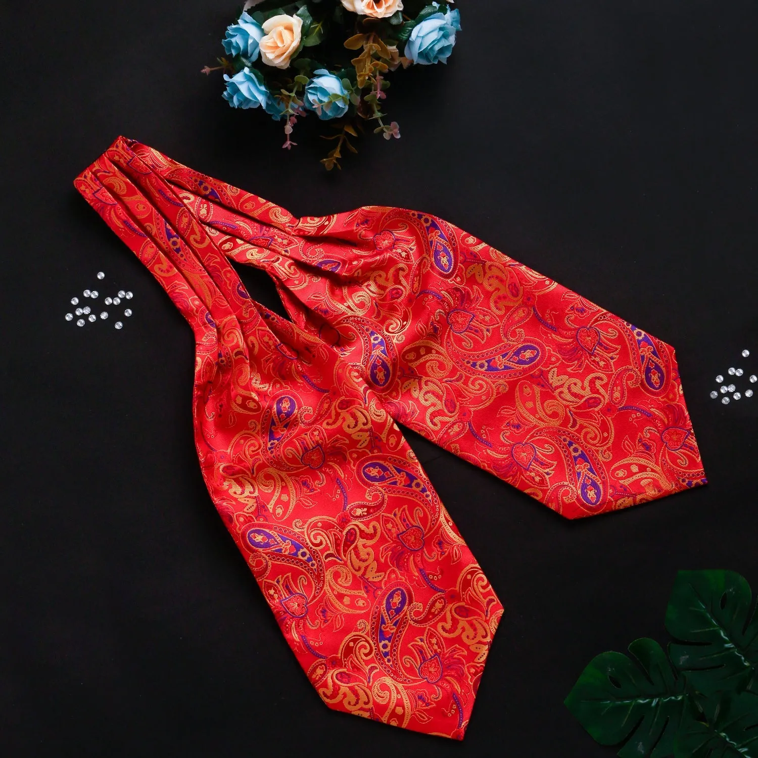 Peluche Royal Wrap Prestige Orange Cravat for Men