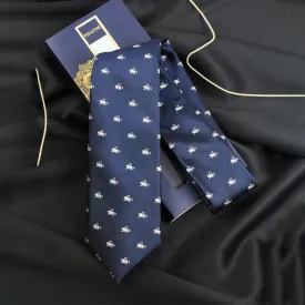 Peluche Wild Lion Navy Blue Neck Tie For Men