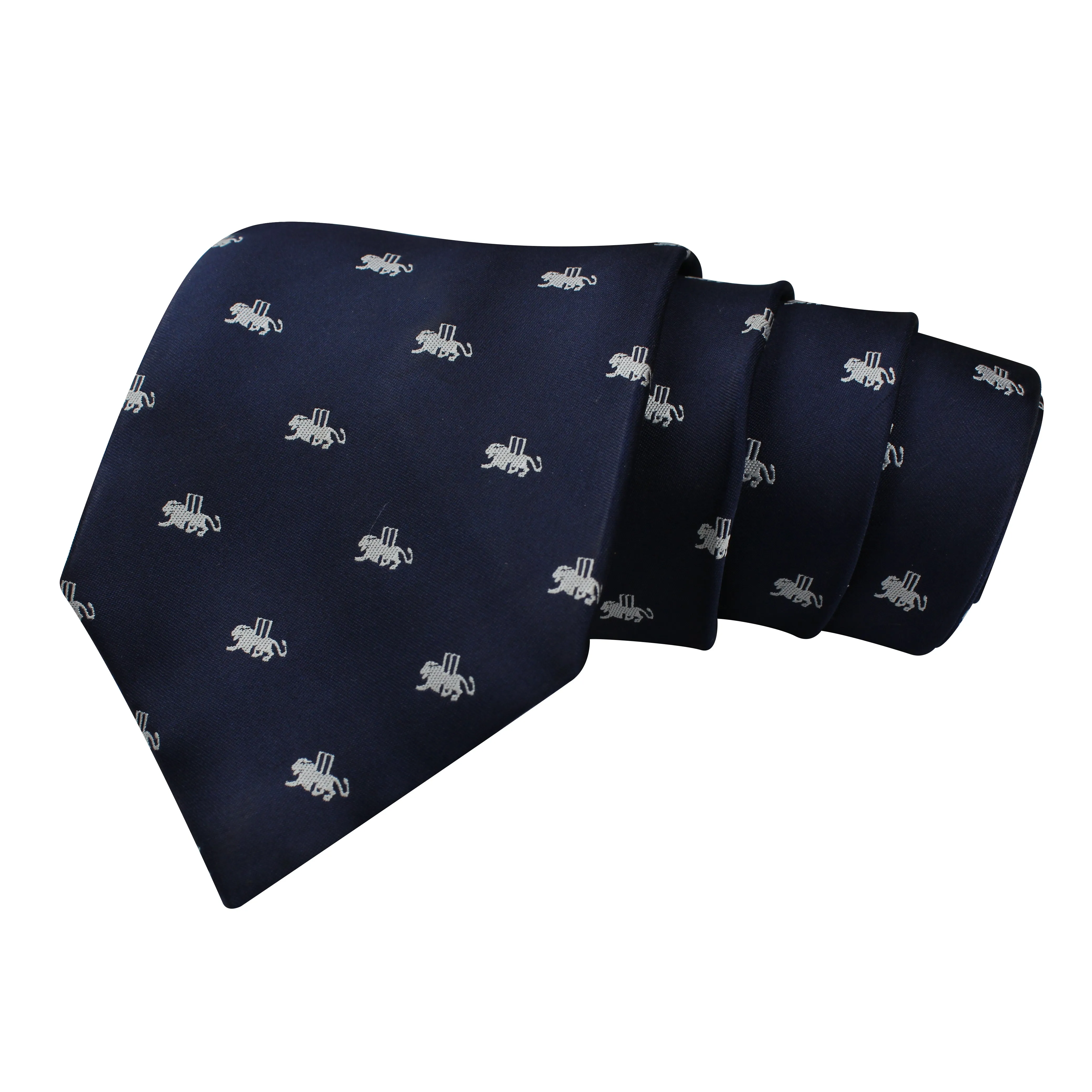 Peluche Wild Lion Navy Blue Neck Tie For Men