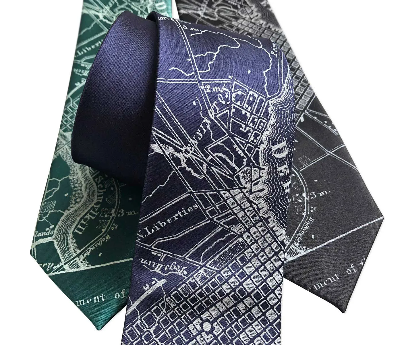 Philadelphia City Map Necktie, Pennsylvania Tie