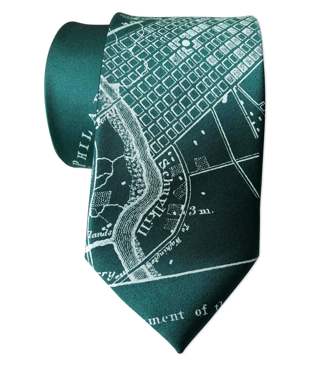 Philadelphia City Map Necktie, Pennsylvania Tie