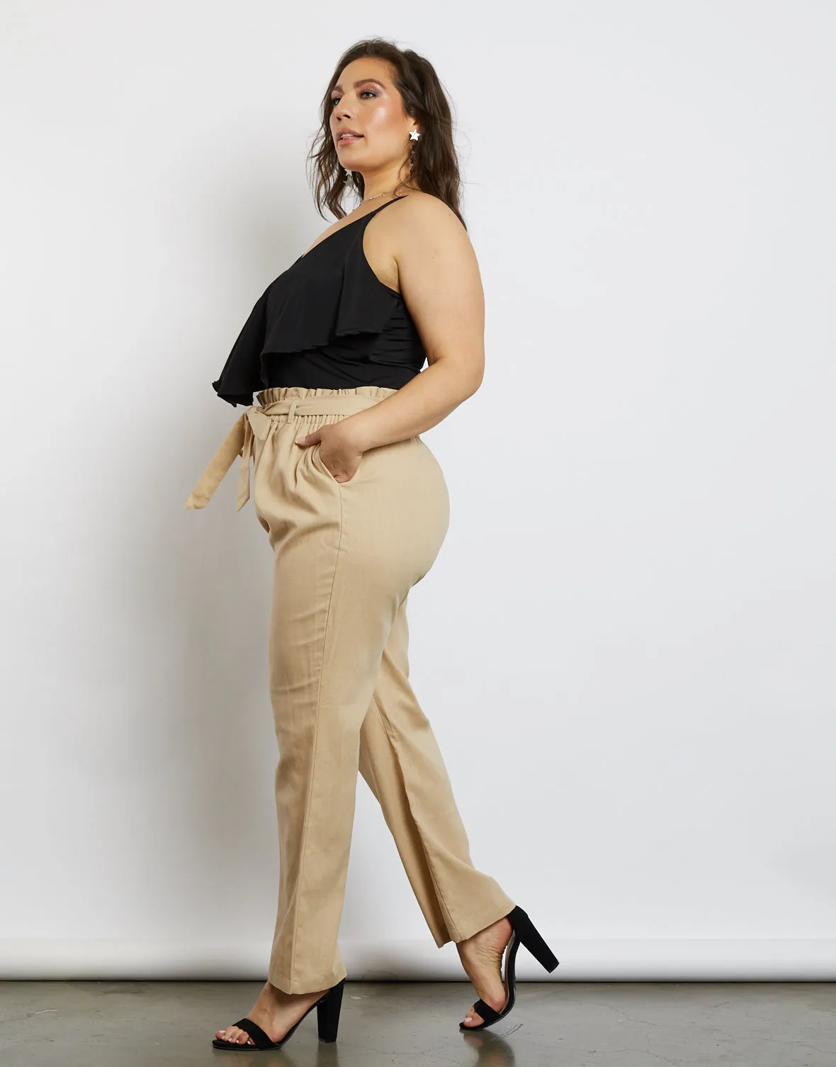 Plus Size Maddie Single Ruffle Bodysuit