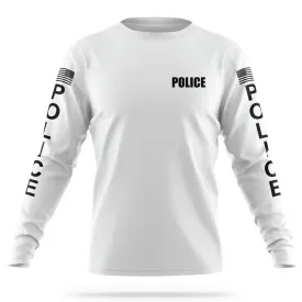 [POLICE] Men's Utility Long Sleeve [WHT/BLK]