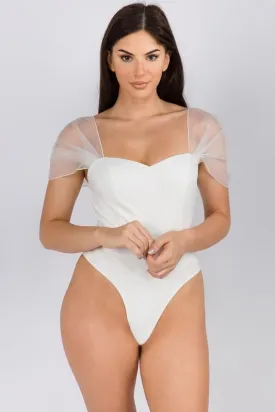 PUFF ORGANZA SLEEVE BODYSUIT